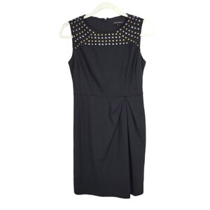 Nanette Lepore Black Studded Sheathe Dress